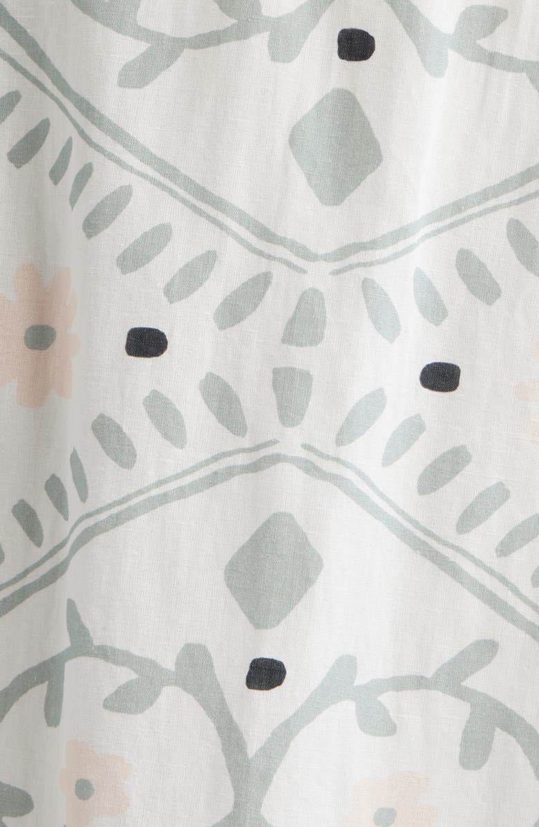 Cleobella Juliet Floral Cotton & Linen Skirt, Alternate, color, Liliana Blue Surf Print