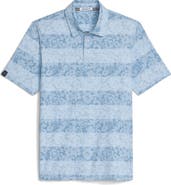 ASHWORTH GOLF Floral Rugby Polo