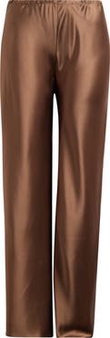 Reformation Gale Bias Cut High Waist Satin Pants