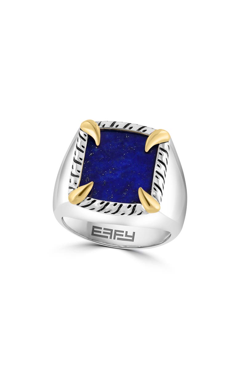 EFFY Sterling Silver & 18K Gold Accented Lapis Lazuli Ring, Main, color, 