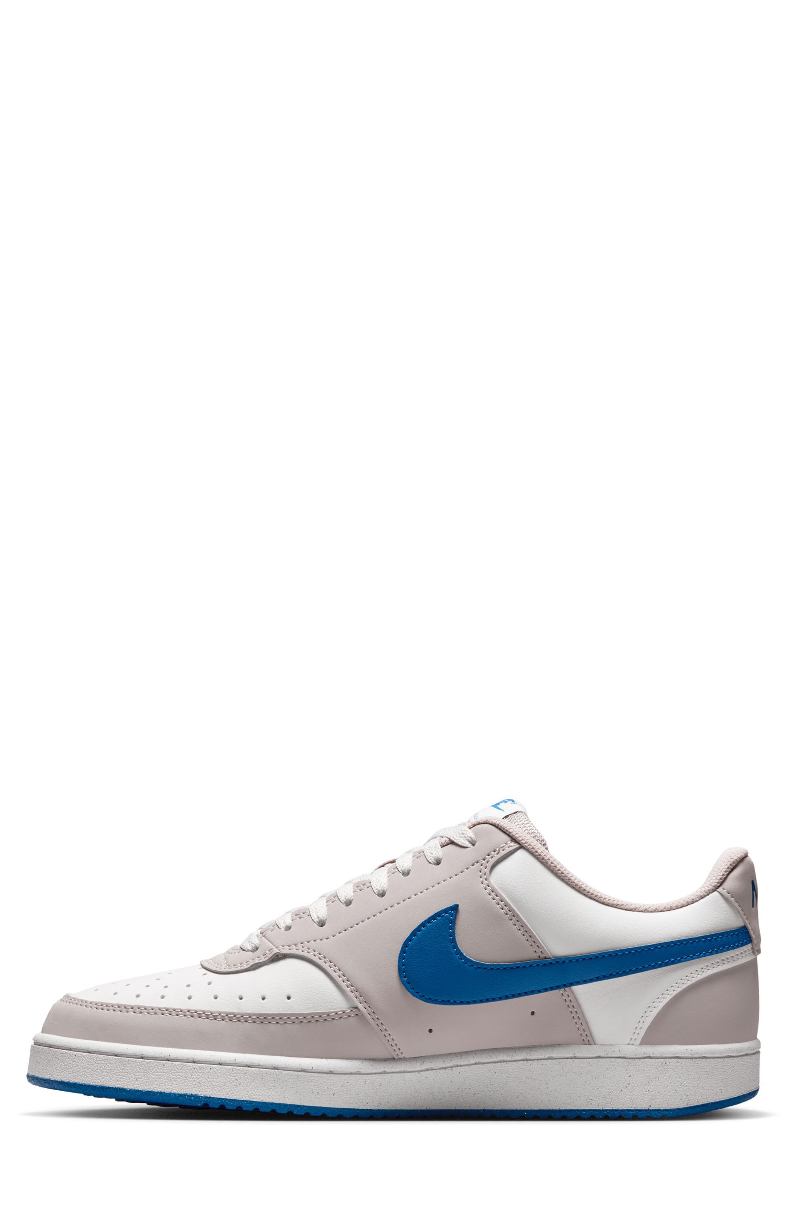 Nike Court Vision Low Sneaker, Alternate, color, Sail/ Brilliant Blue