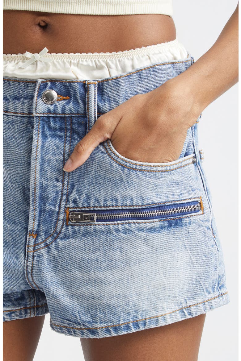 Silk Prestyle Denim Shorts, Alternate, color, AUTHENTIC LIGHT INDIGO