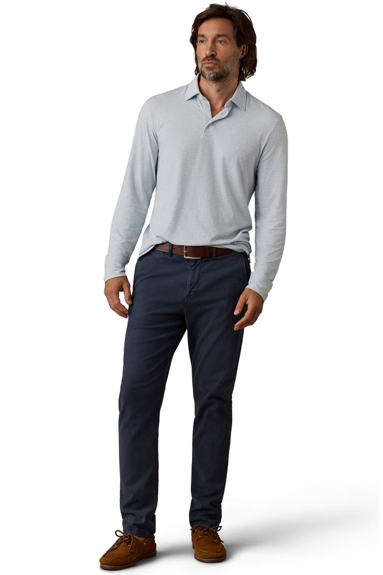 Movement Stripe Long Sleeve Polo, Alternate, color, PEBBLE SHORE STRIPE