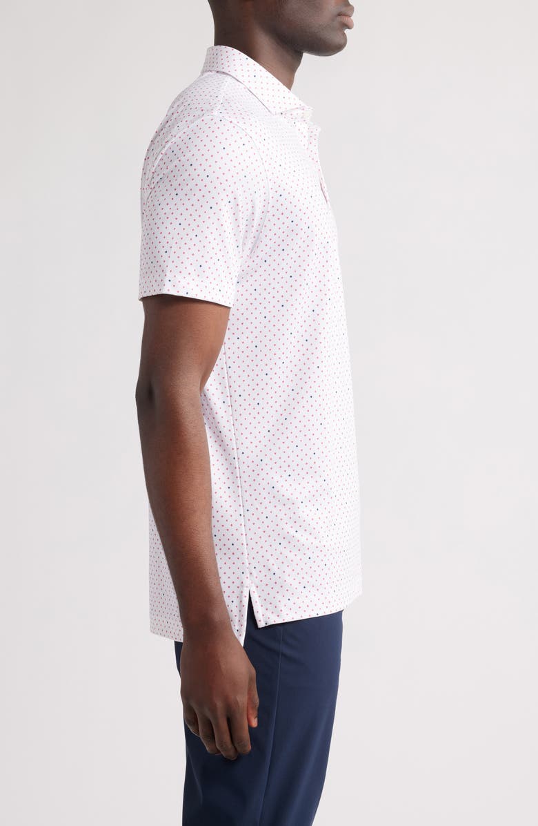 johnnie-O Gambit Card Suit Print PREP-FORMANCE Golf Polo, Alternate, color, White