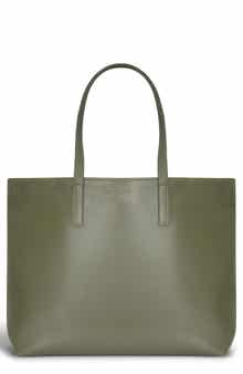 Onyx Leather Open Tote