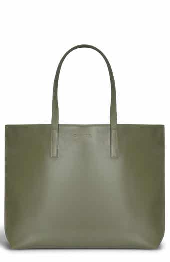 Onyx Leather Open Tote