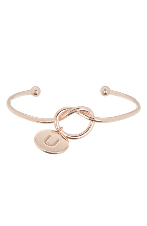 Love Knot Initial Bracelet