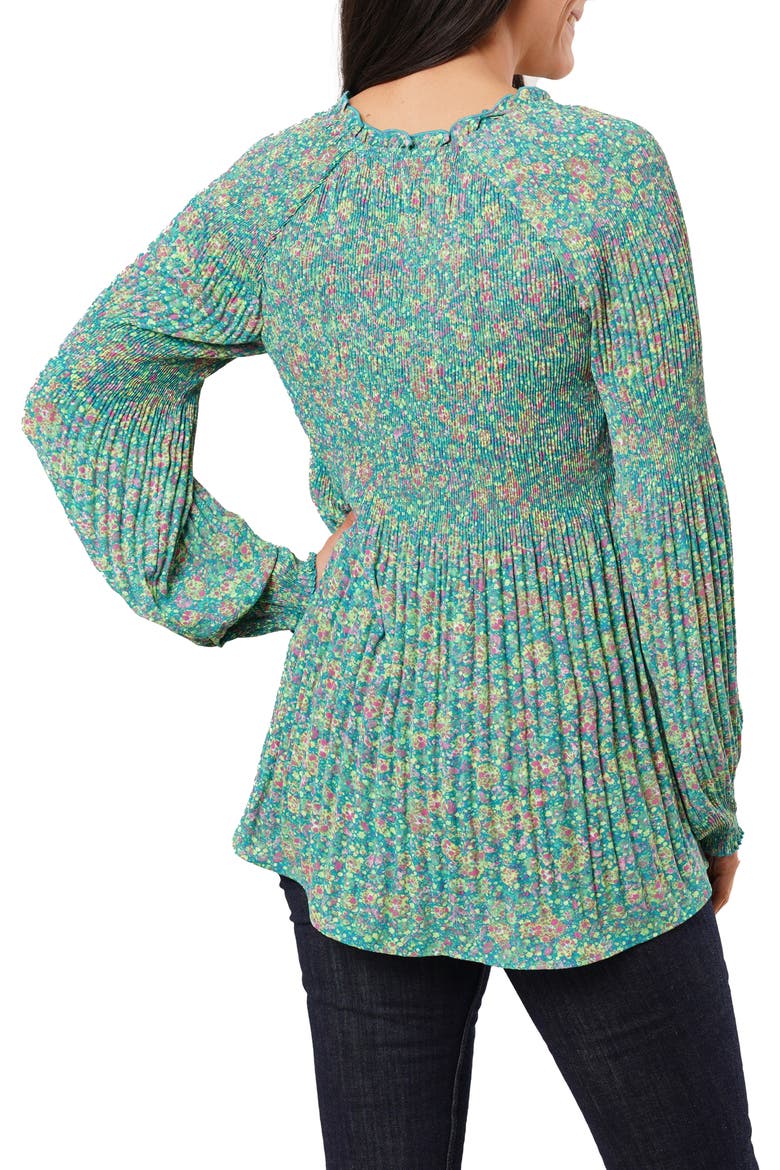 Pleated Ruffle Top, Alternate, color, JUNIPER
