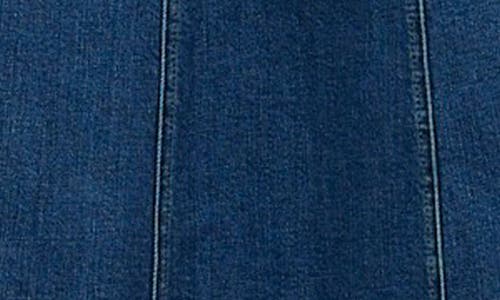 Shop Madewell Seamed Denim Flare Midi Dress In Croswell Wash