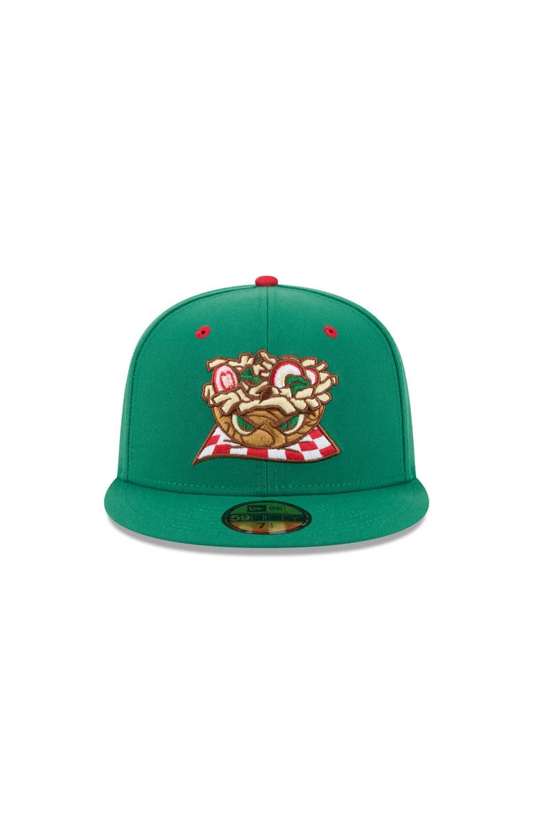 New Era Men's New Era  Green Akron RubberDucks Theme Nights 59FIFTY Fitted Hat, Alternate, color, Green