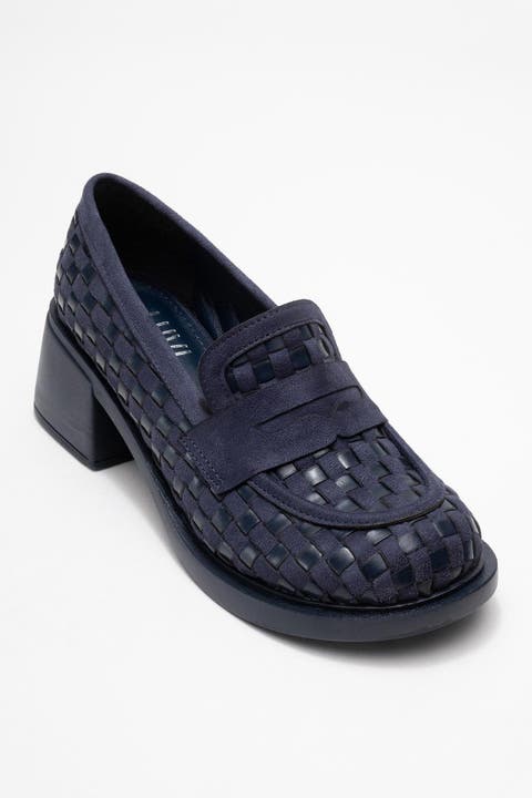 Marlon Woven Block Heel Loafer (Women)