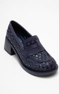 Prologue Shoes Marlon Woven Block Heel Loafer