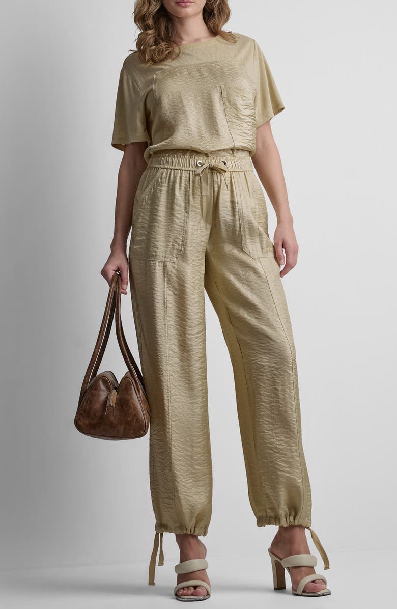 DKNY Twinkle Mixed Media T-Shirt, Alternate, color, Mojave Desert