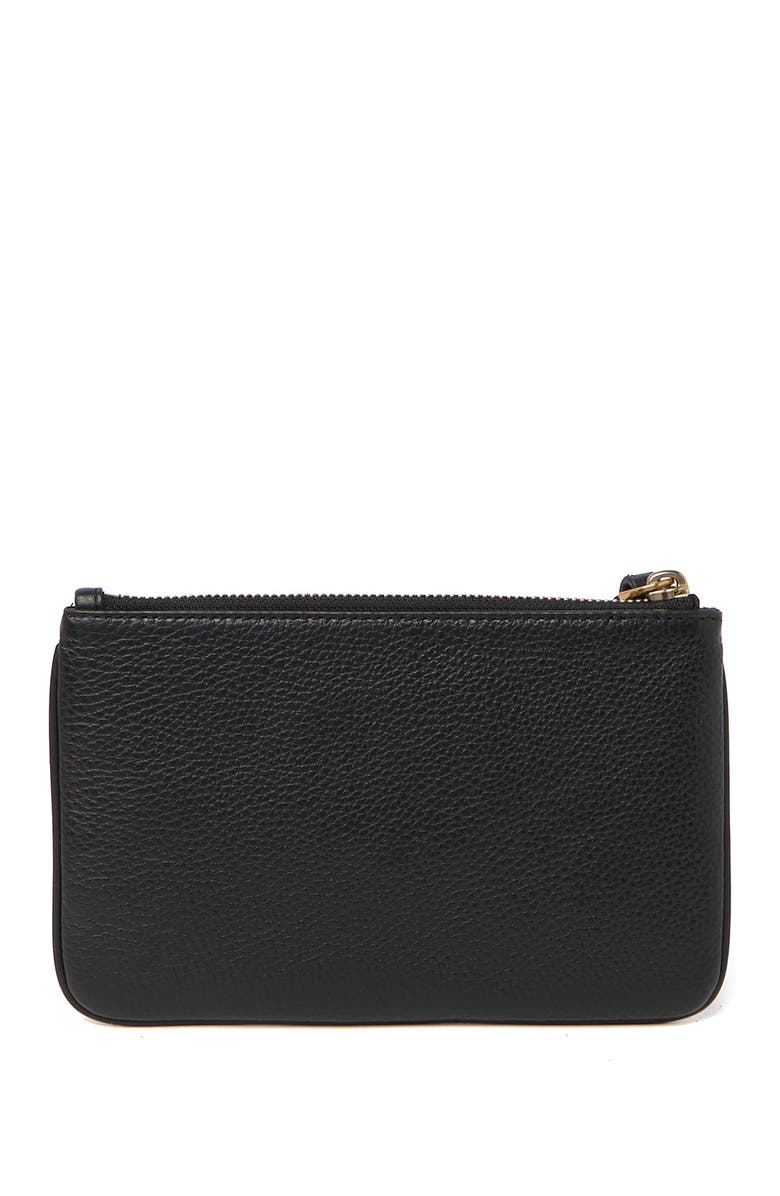 Marc Jacobs The Retro Logo Embossed Leather Wristlet, Alternate, color, 