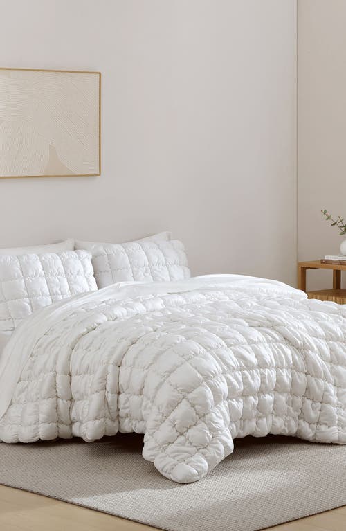 Sunday Citizen Puff Squares Set Of 2 Pillow Shams In White