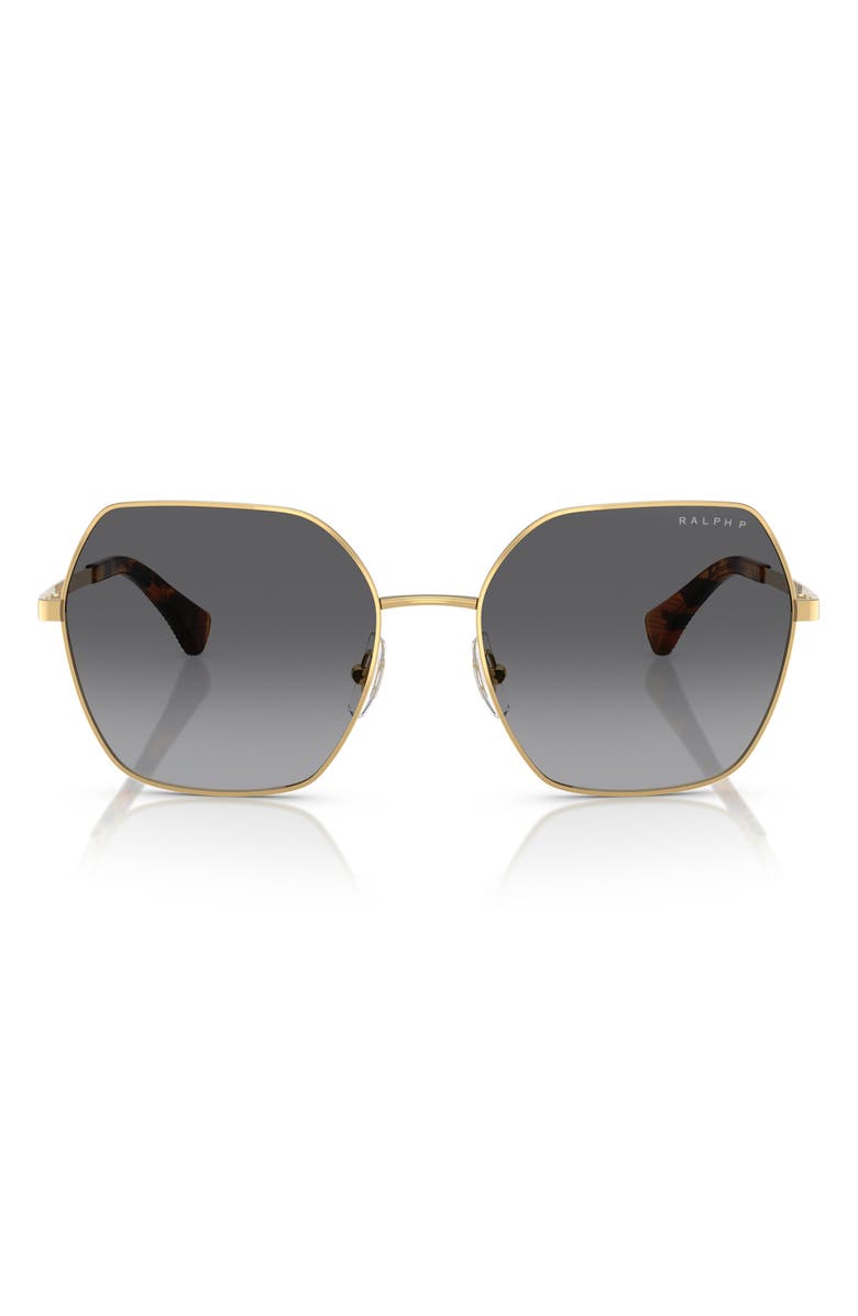 RALPH 58mm Polarized Gradient Square Sunglasses, Main, color,