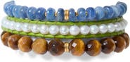 Chan Luu Trinity Tigers' Eye Bracelet Set