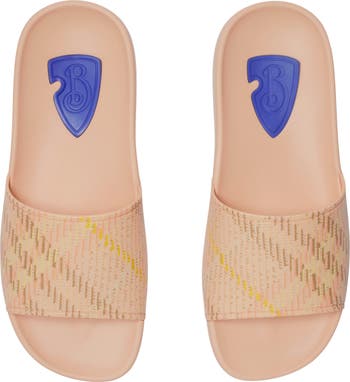 Burberry Dive Embossed Check Pool Slide Sandal (Women