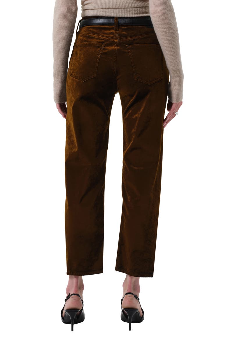 Delfina High Waist Straight Leg Jeans, Alternate, color, GOLDEN DARK BROWN