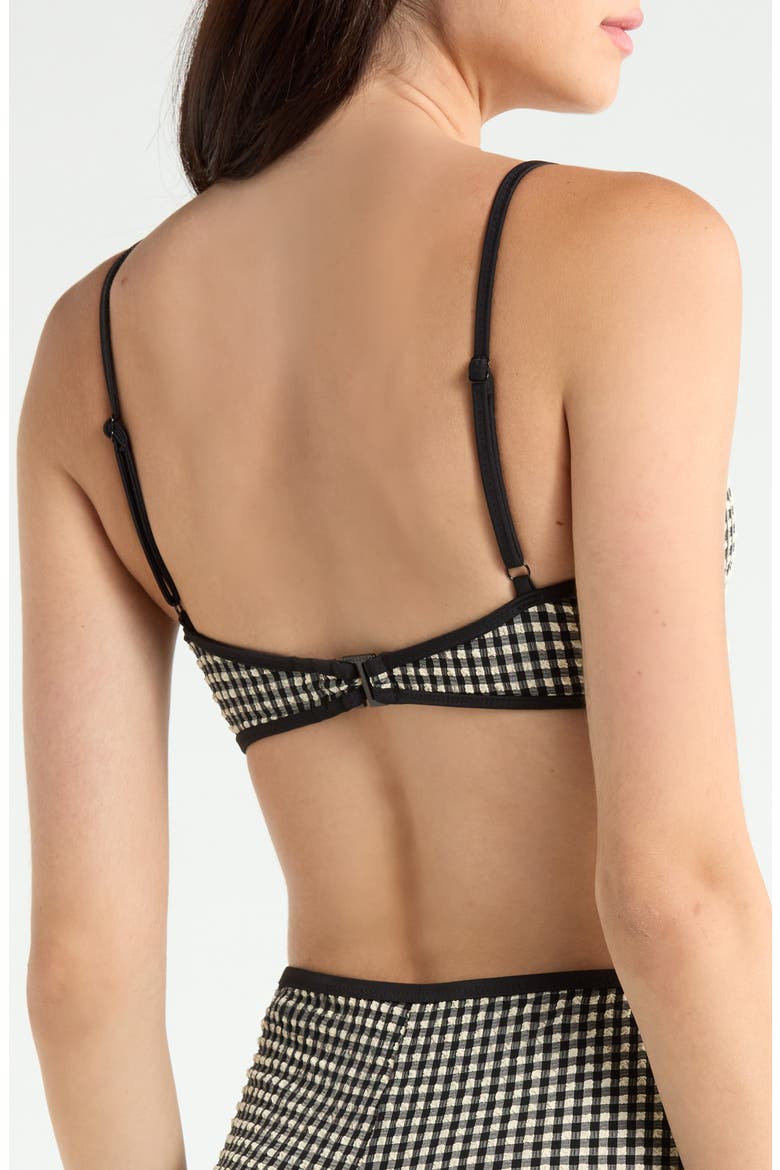 Scoop Neck Swim Top, Alternate, color, BLACK/ CREAM