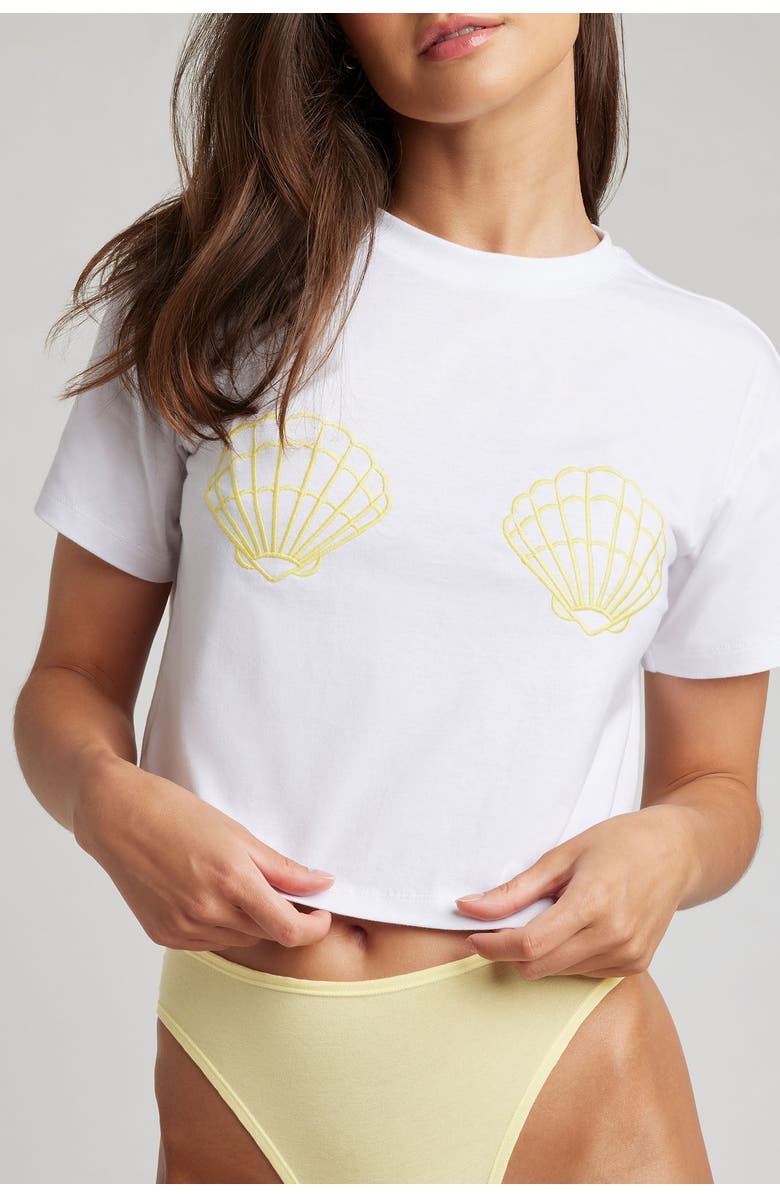 Negative Underwear Uniform Baby Tee, Alternate, color, White: Mermaid Edition