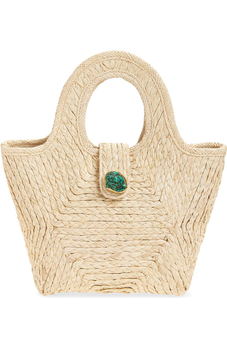 Pamela Munson The Petite Lulu Raffia Shoulder Bag, Main, color, Natural
