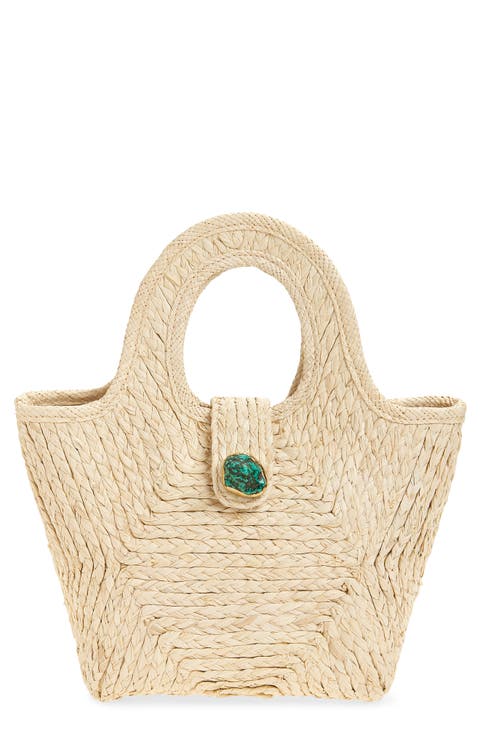 The Petite Lulu Raffia Shoulder Bag