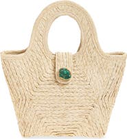Pamela Munson The Petite Lulu Raffia Shoulder Bag