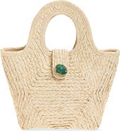Pamela Munson The Petite Lulu Raffia Shoulder Bag