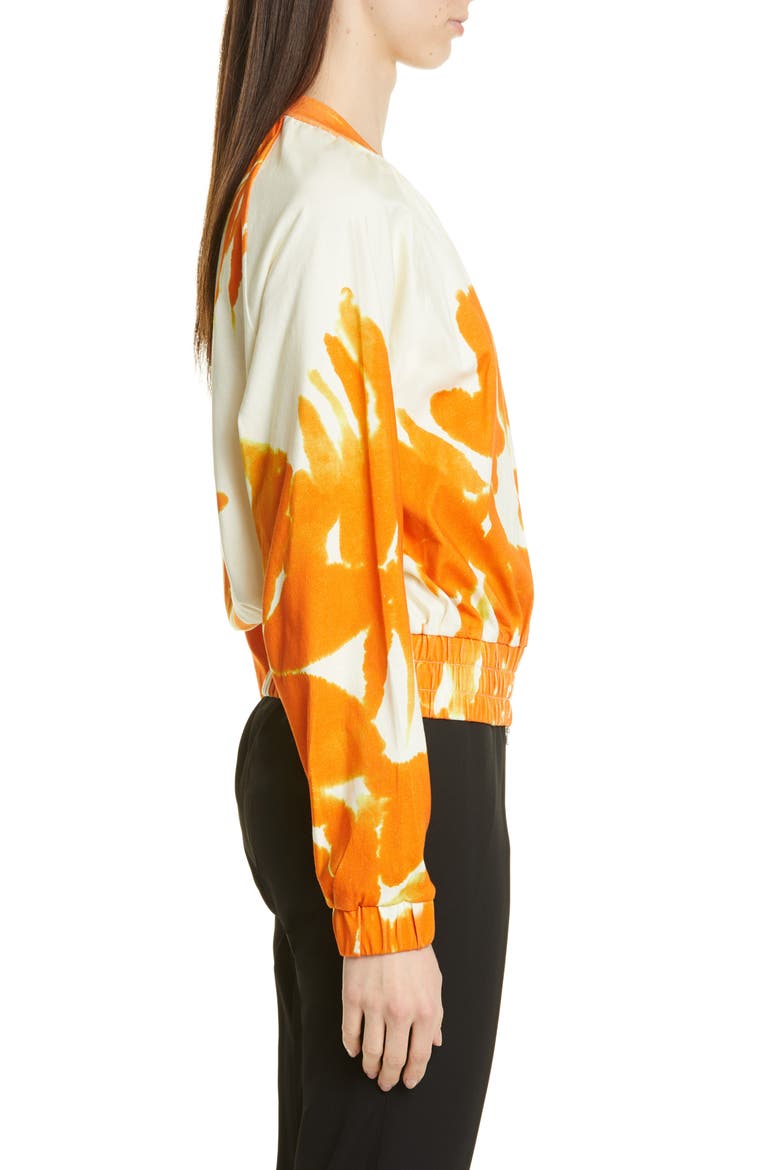 Hao Brush Print Bomber Jacket, Alternate, color, 353-ORANGE