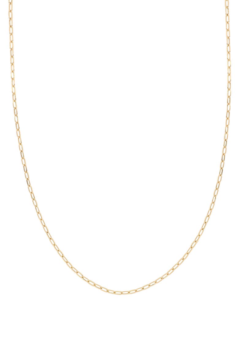 14K Gold Paper Clip Chain Necklace, Main, color, 14K YELLOW GOLD