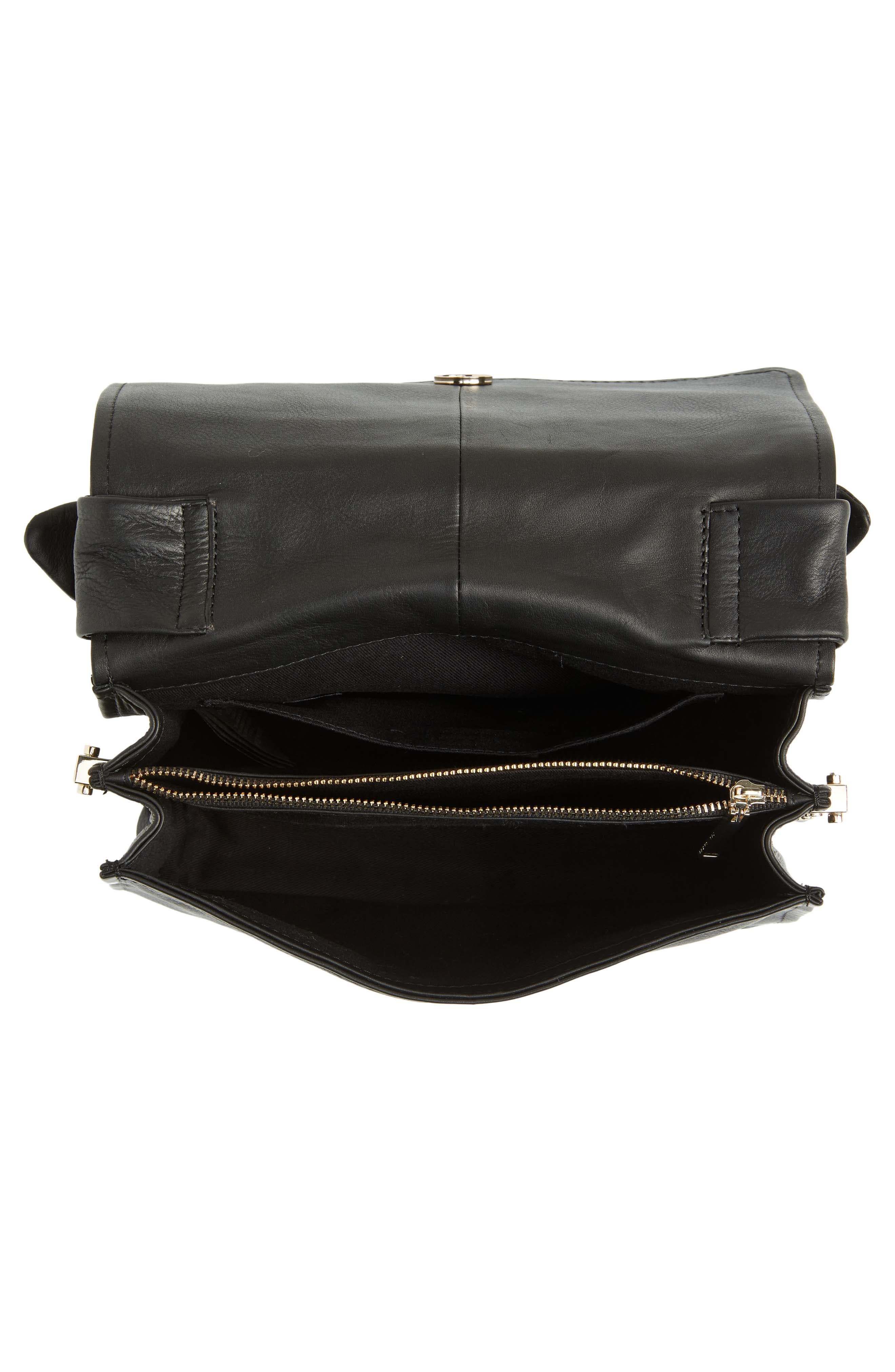 Ted Baker London Nyalina Knot Bow Leather Shoulder Bag, Alternate, color, 