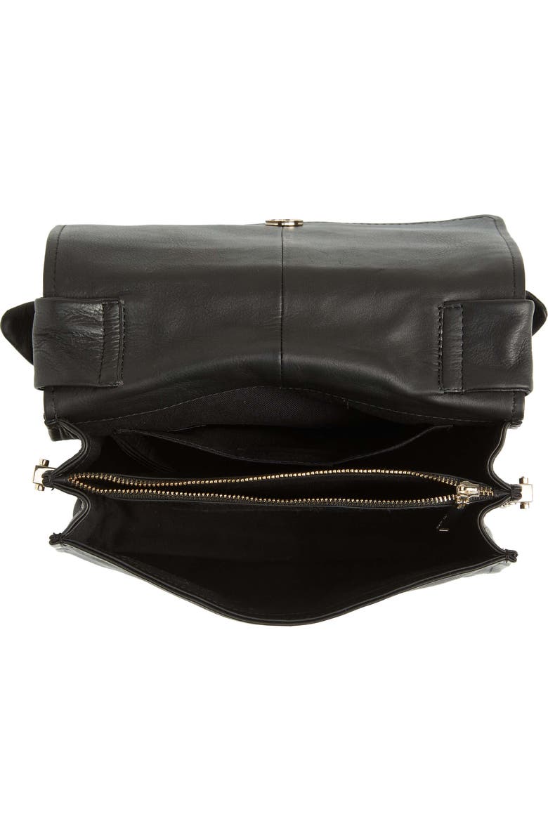 Ted Baker London Nyalina Knot Bow Leather Shoulder Bag, Alternate, color,