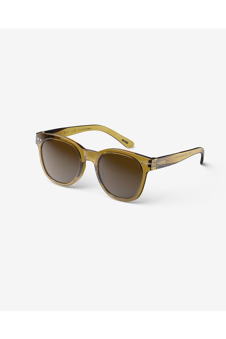 #N 53mm Trapeze Sunglasses, Alternate, color, Golden Green