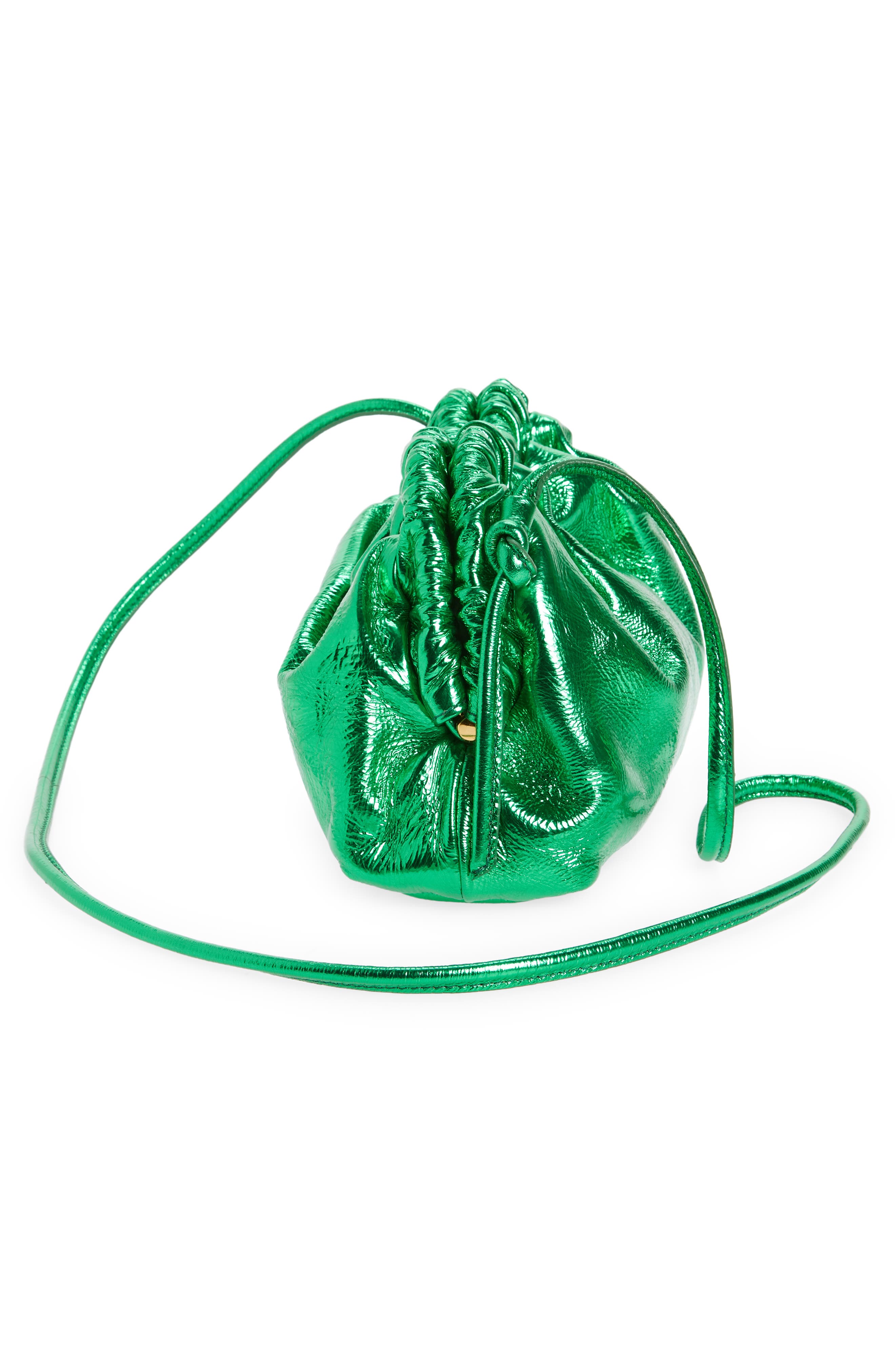 Mansur Gavriel Mini Cloud Metallic Leather Clutch, Alternate, color, 