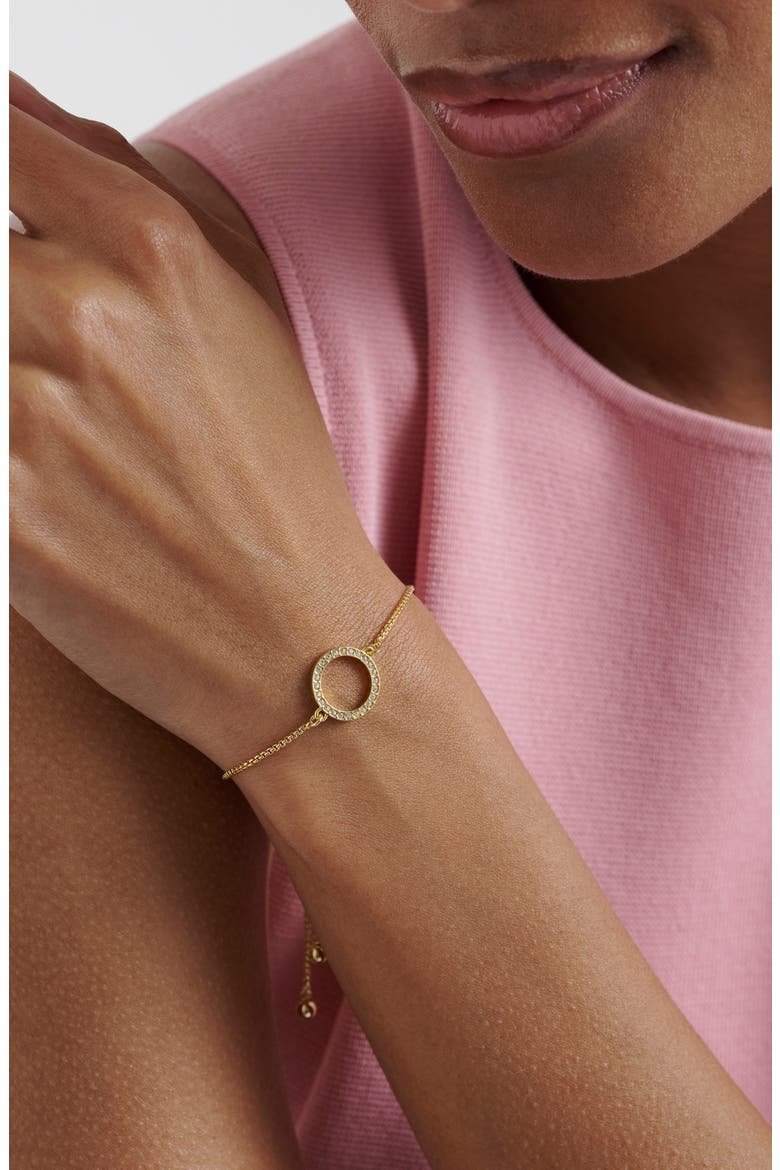 Hela Crystal Hoop Slider Bracelet, Alternate, color, GOLD TONE CLEAR CRYSTAL