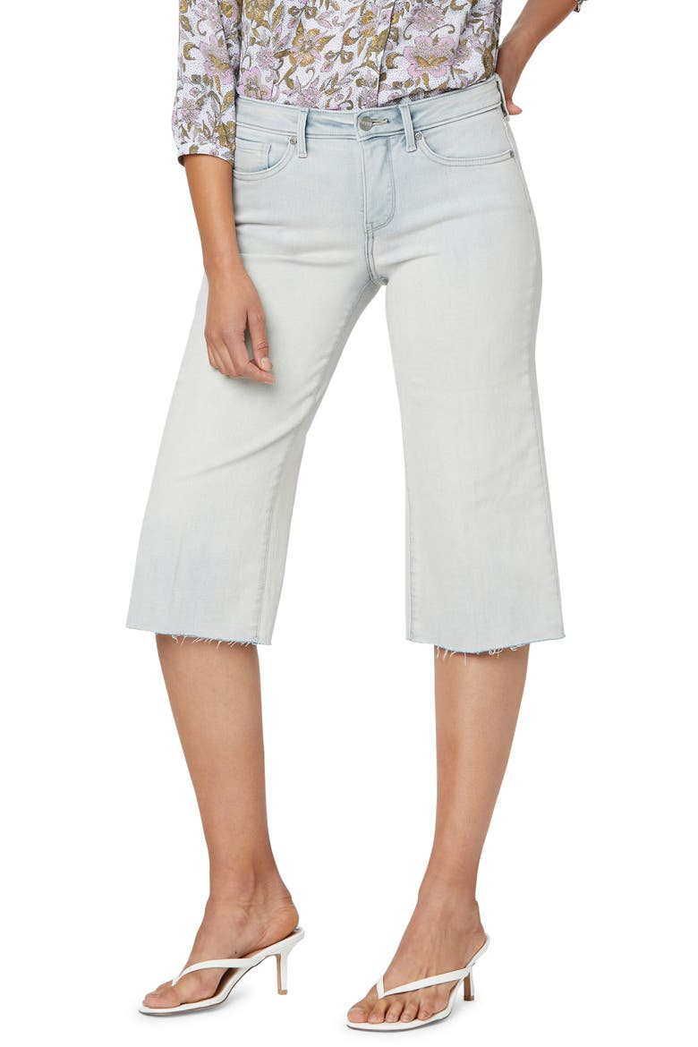 Wide Leg Raw Hem Pedal Pusher Jeans, Main, color, EQUINOX