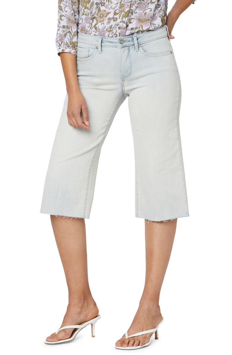 NYDJ Wide Leg Raw Hem Pedal Pusher Jeans, Main, color,