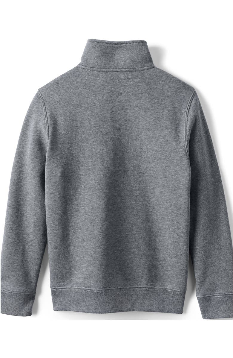 Lands' End Kids Quarter Zip Sweatshirt, Alternate, color, Pewter Heather