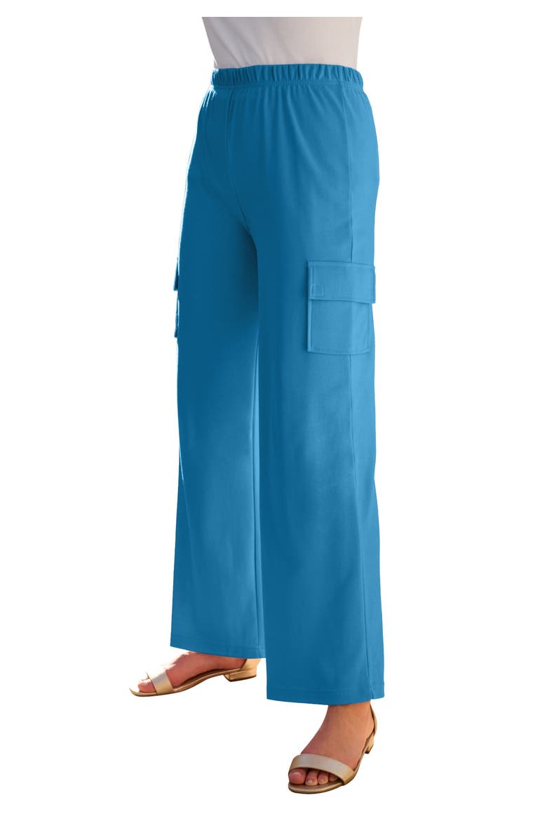 Soft Knit Cargo Pants, Main, color, DUSTY INDIGO