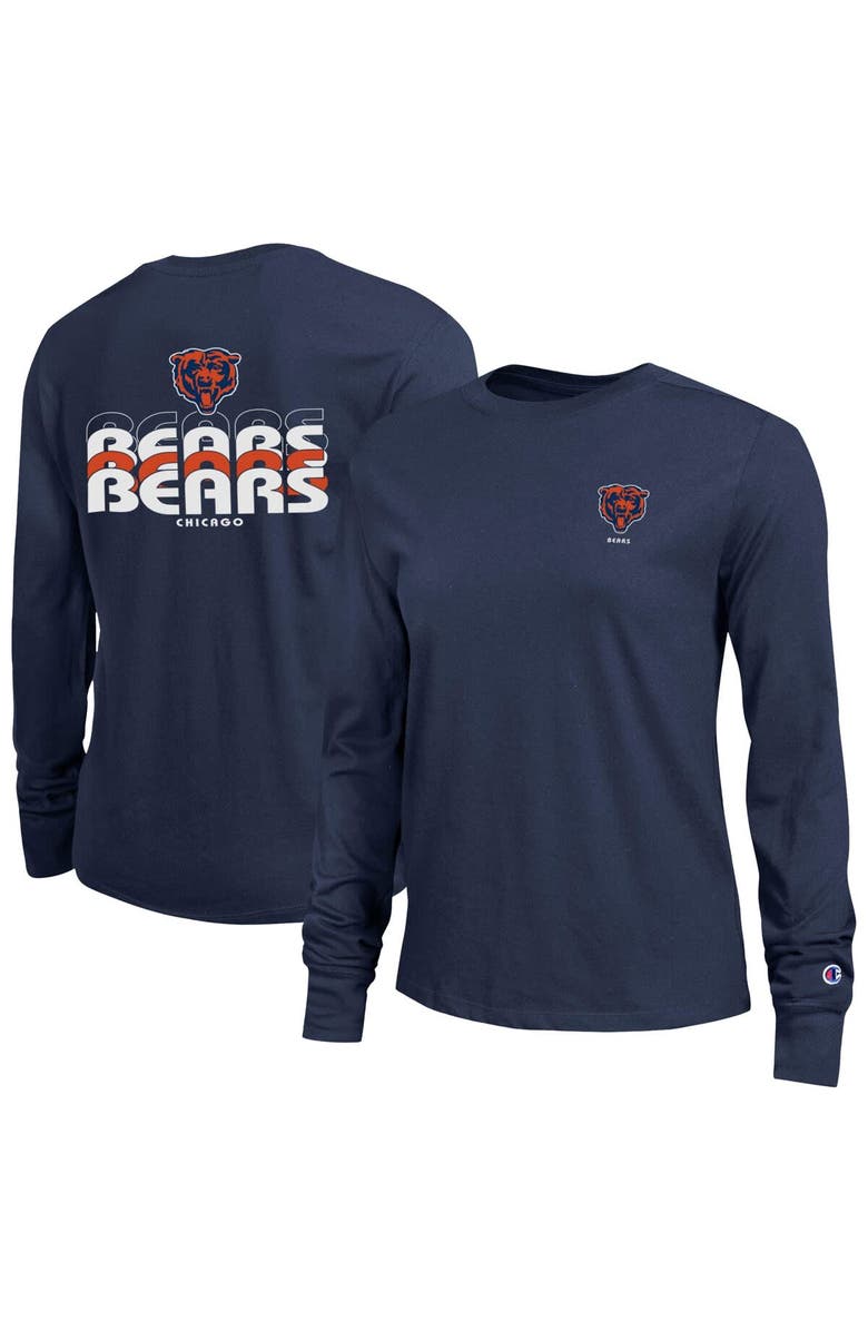 Champion Women's Champion Navy Chicago Bears Core Long-Sleeve T-Shirt, Main, color, Navy