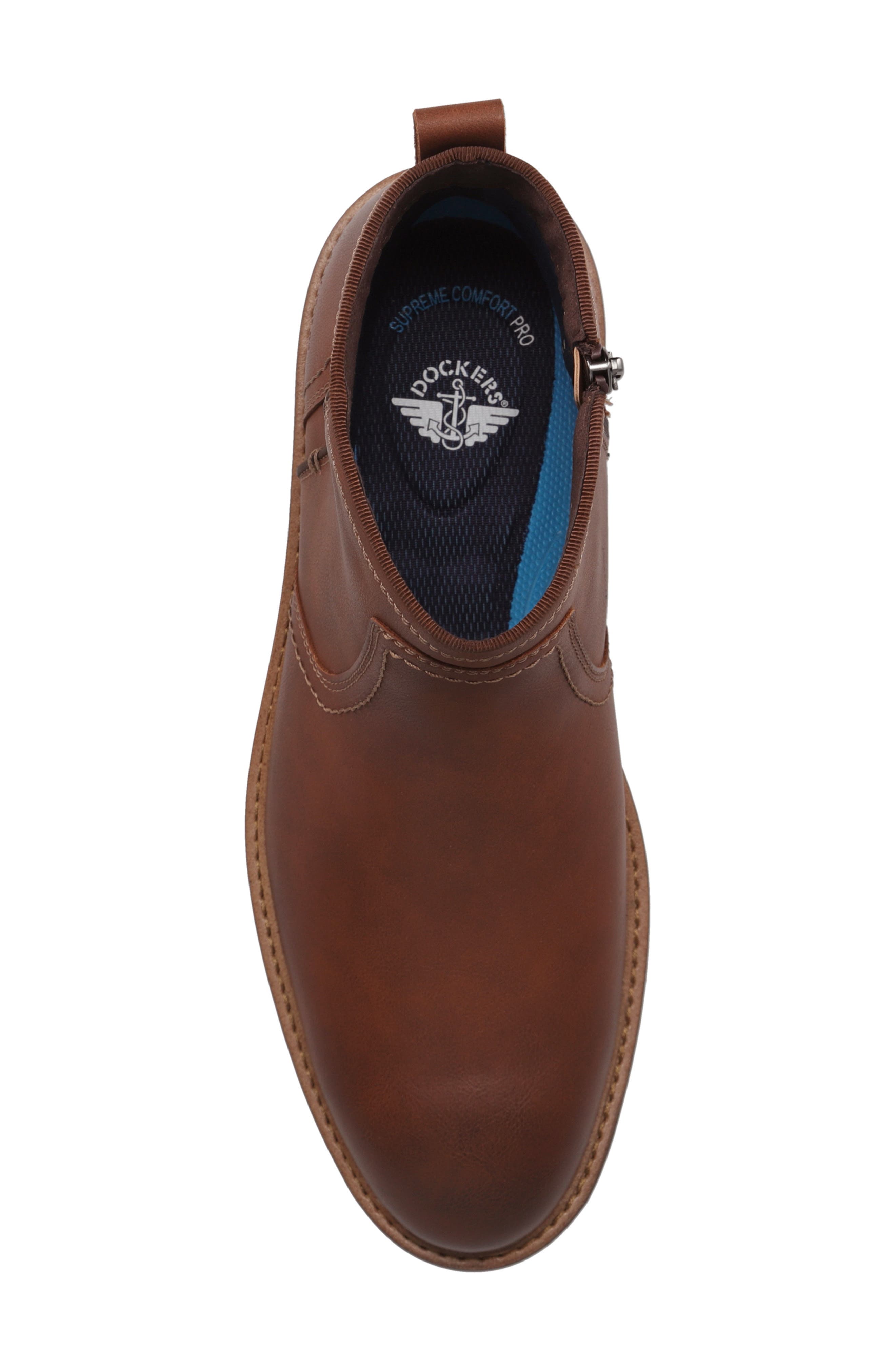 Blackwell Faux Leather Chelsea Boot, Alternate, color, DARK TAN