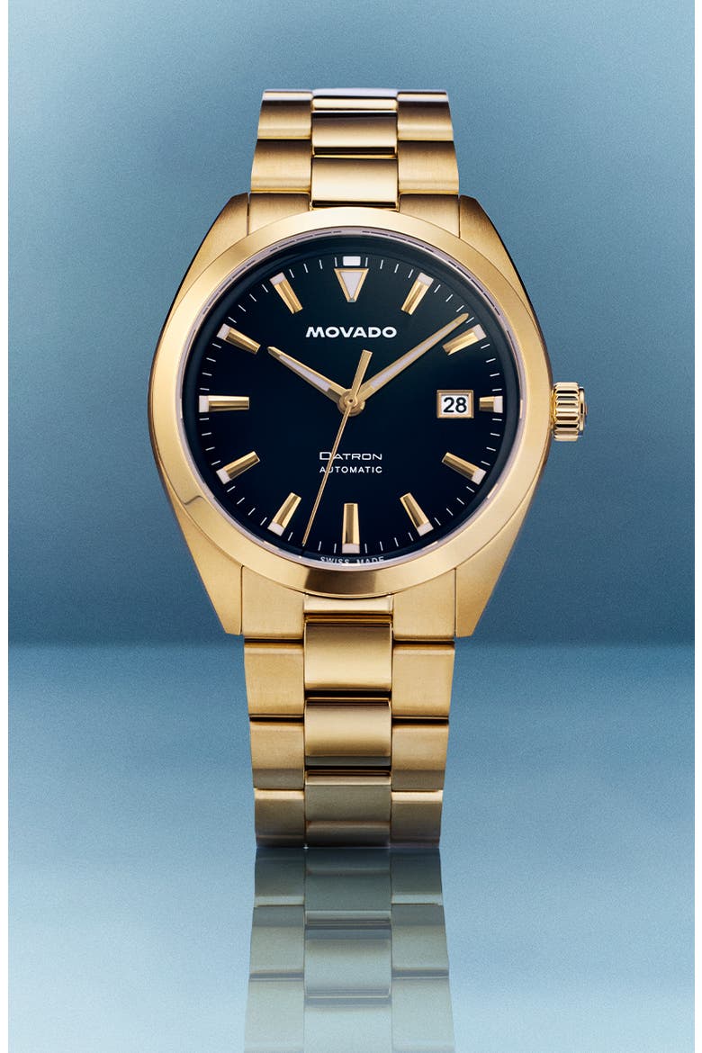 Datron Automatic Bracelet Watch, 39mm, Alternate, color, BLUE