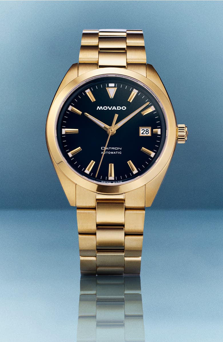 Movado Datron Automatic Bracelet Watch, 39mm, Alternate, color, Blue