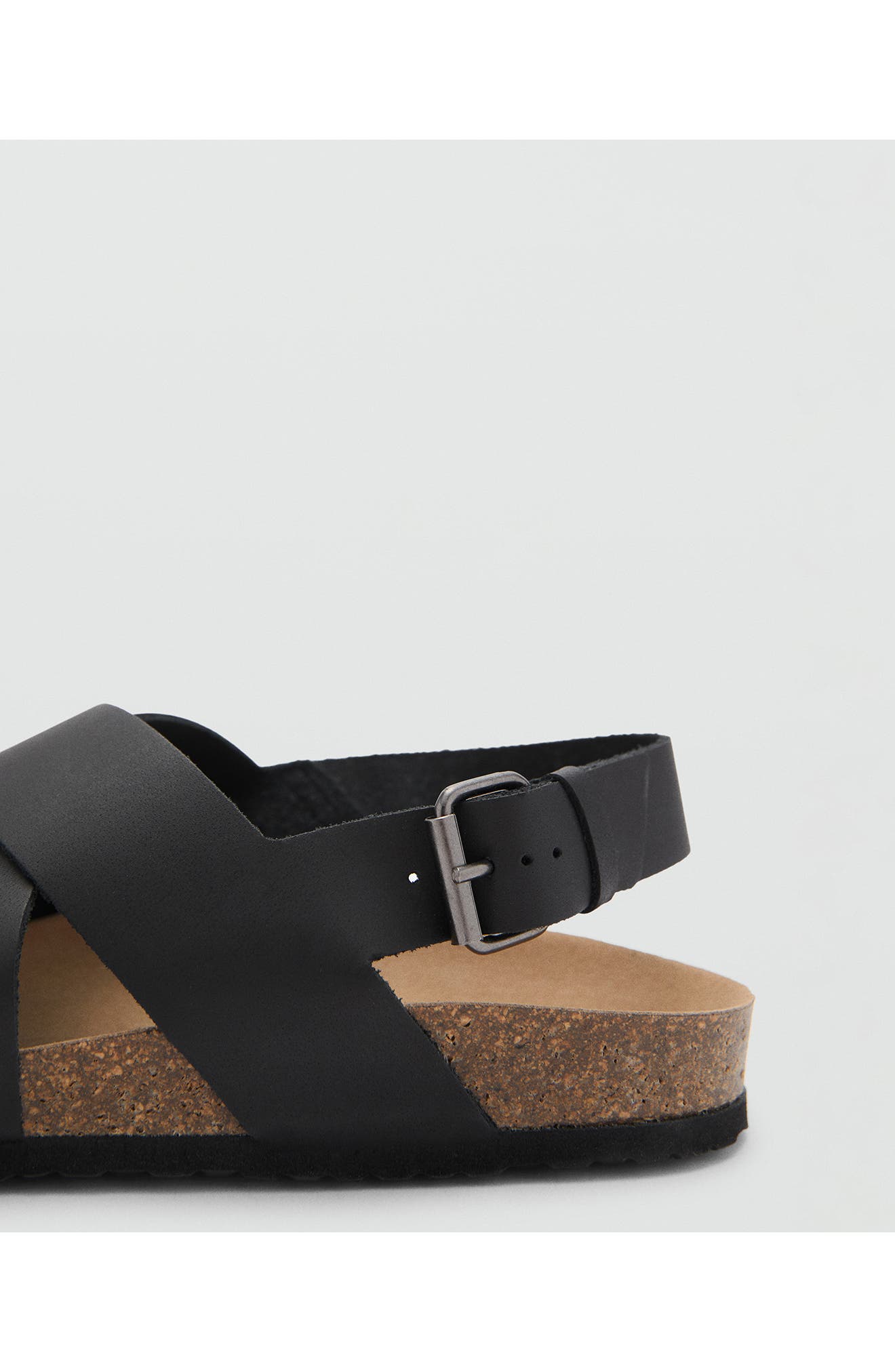 MANGO Crisscross Slingback Sandal, Alternate, color, Black