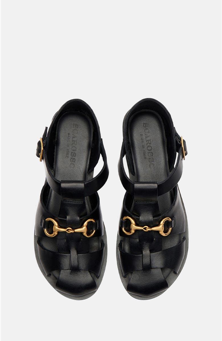 SCAROSSO Helene Sandals, Alternate, color, Black - Calf