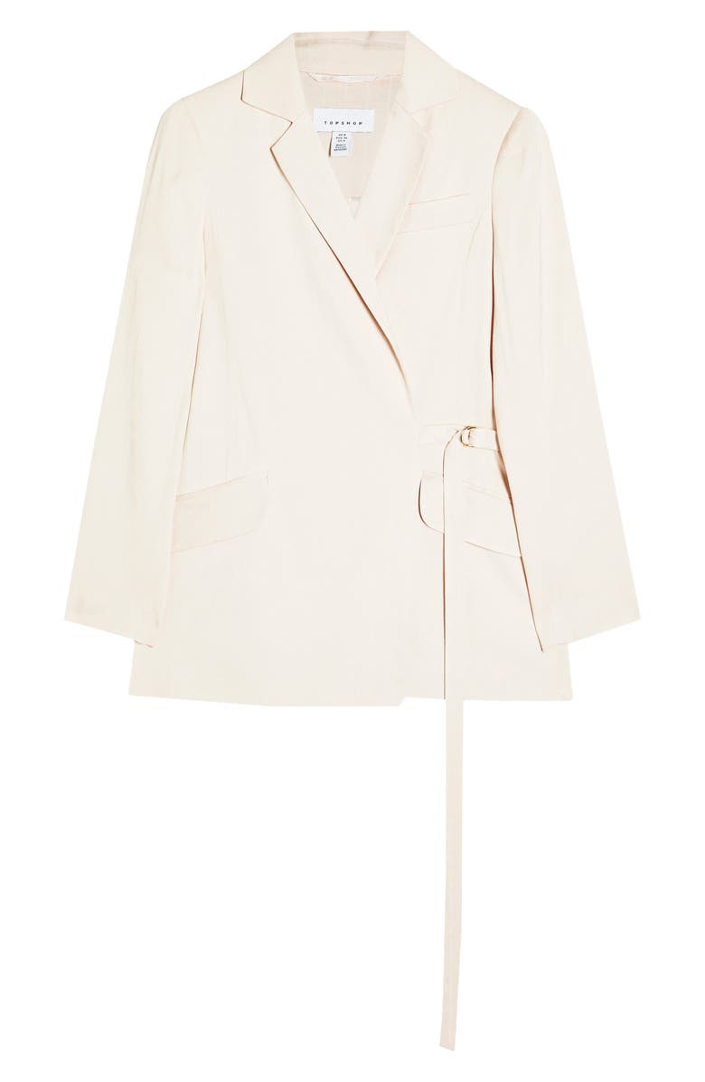 Topshop Self Stripe Jacquard Blazer, Alternate, color,