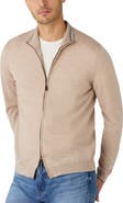 Robert Talbott Dalton Full Washable Merino Zip Sweater