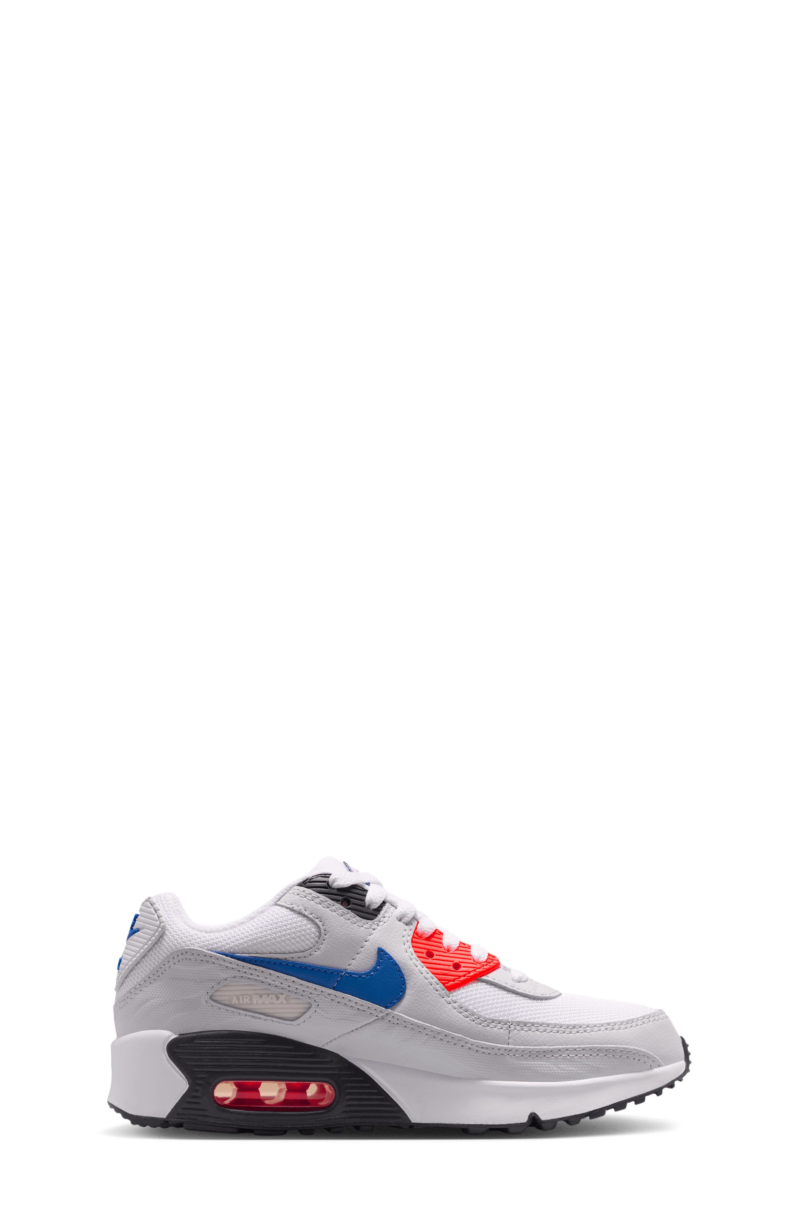 Nike Kids' Air Max 90 SE Sneaker, Alternate, color, White/ Photon Dust/ Crimson