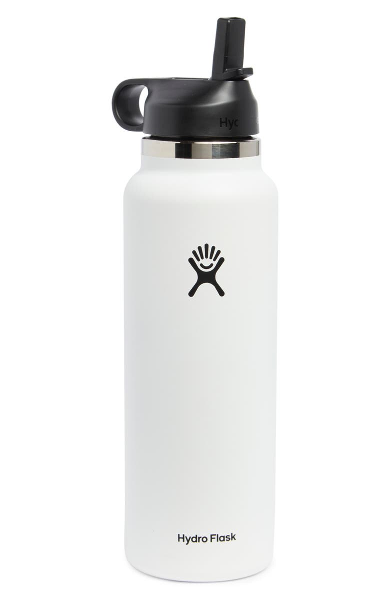 Hydro Flask 40-Ounce Wide Mouth Flex Straw Cap Water Bottle, Main, color,